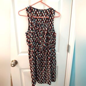 Bebop Bird-Print Sleeveless Dress Size Large